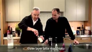 aerolatte  milk frother makes three layer caffè latte macchiato [upl. by Atiuqrehs955]