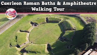 CAERLEON ROMAN BATHS amp AMPHITHEATRE WALES  Walking Tour  Pinned on Places [upl. by Eselrahc]