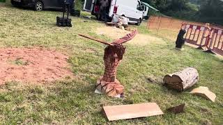 A fabulous range of wooden sculpture at Caerleon festival 2024 [upl. by Skiest]