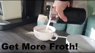 How to Get More Froth from Your Nespresso Coffee Aeroccino  Nespresso tips and help [upl. by Sucy]