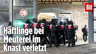 Gefängnismeuterei Polizei stürmt Knast in Thüringen  JVA Untermaßfeld [upl. by Hairahcez]